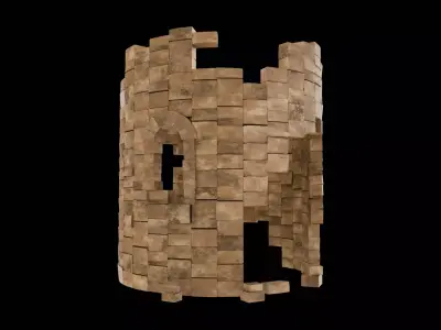 Medieval Stone Ruins Pack 3D model
