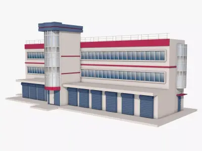 Warehouse industrial building 3D model
