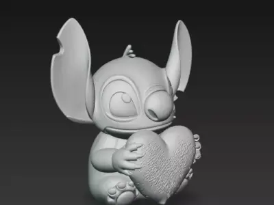 Stitch - Heart 3D print model