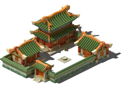 Ancient Architecture 3D model 7