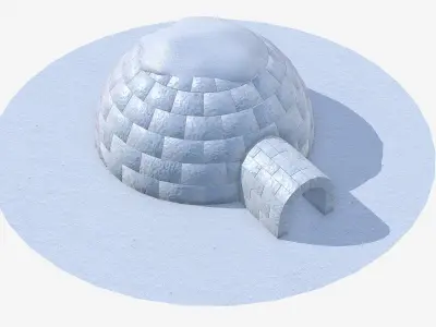 Igloo Low-poly 3D model