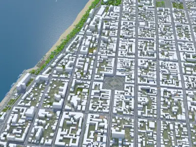 Samara Russia Low-poly 3D model