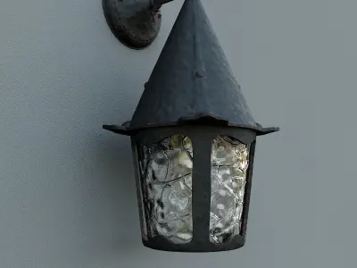 1920s Aluminum Outdoor Sconces  3D model