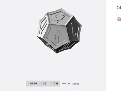 RPG Polyhedral Vampire Dice Set - Vampire Blood Pact Dice 3D print model