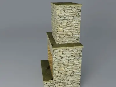 Standard Fireplace Free 3D model