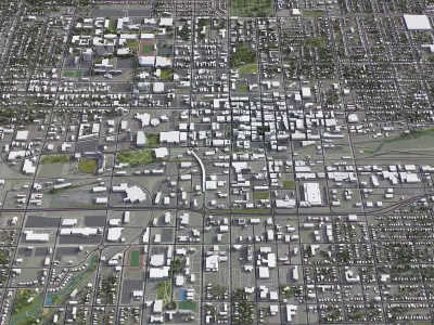 Springfield - Missouri Low-poly 3D model