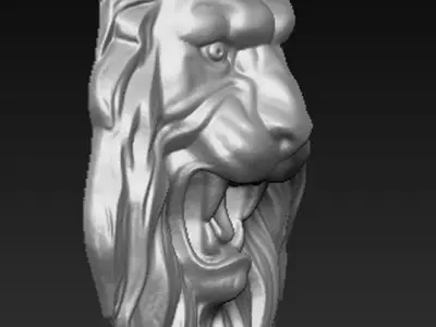 Lion Relief   3D model 3D print model