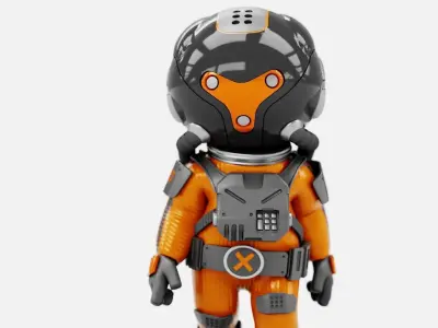TOON  ASTRONAUT K-3000  RIGGED 3D model