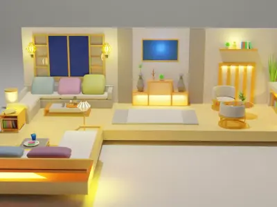Living room 3D model