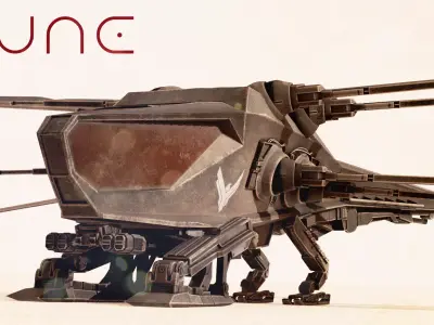 Ornithopter from DUNE Low-poly 3D model