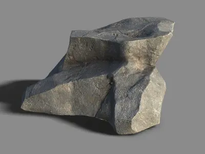 Mountain Rock 02 Low-poly 3D model