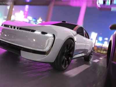  Audi E Futuristic Crossover Gray 
