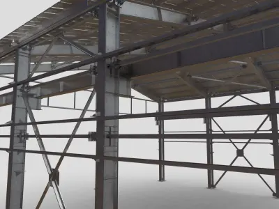 Hangar Low-poly 3D model