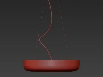 LOOLA pendant light with brass finish and glass 3D model