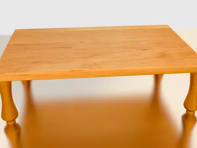 Beautiful Game-Ready Wooden Table Low-poly 3D model