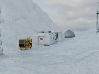 Arctic Research Outpost Kit  7 Game-Ready Assets FBX GLB BLEND Low-poly 3D model