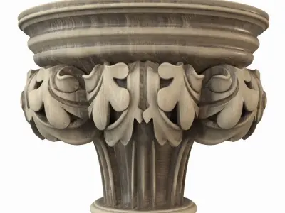Gothic pilaster 3D model