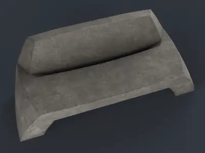 Modern Outdoor Bench 85 PBR Game Ready Low-poly 3D model