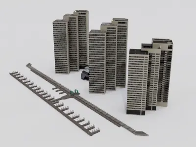 Riverfront Tower High-Rise Condos 3D model