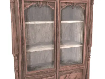Hunting-style bookcase 3D model
