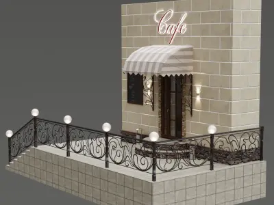 Entrance group cafe 3D model