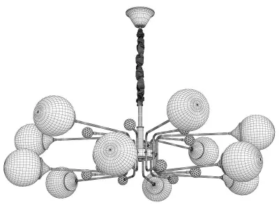Modern Chandelier Metal Globe Shaped Chandelier Low-poly 3D model