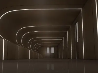 Sci Fi Room 3D model 5