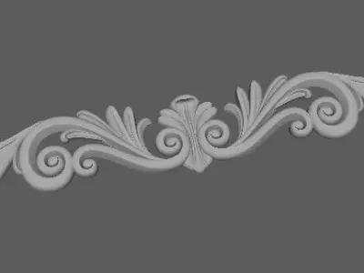 dekor shabby chic ornate border 3D model