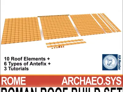 Roman Roof Build Set  3D model