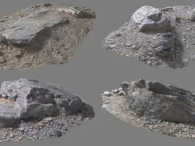 Assembly Ground Rock Collection 3D model