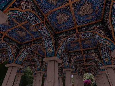 Mosque arches  Free low-poly 3D model