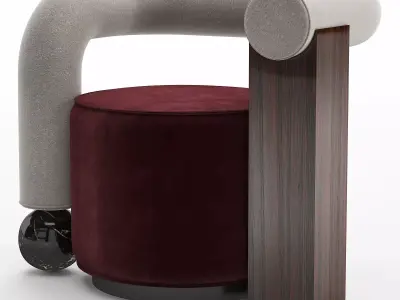 Galatea Armchair Low-poly 3D model