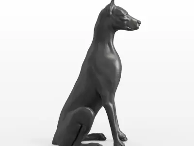 Dobermann statuette 3D model