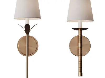  Olive Leaf Stem And Demske Sconce 3D model