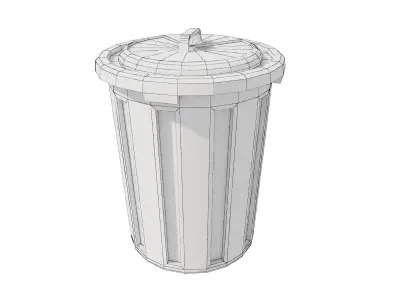 Japanese Trash Can 3D model