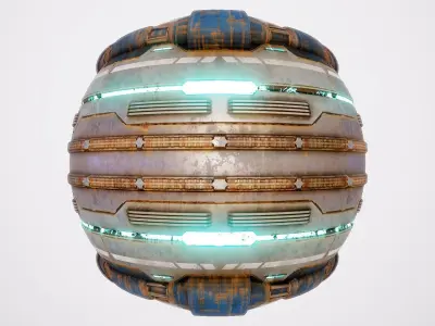 PBR Sci-Fi Texture Pack 10 Low-poly 3D model