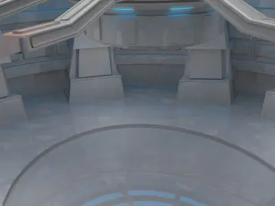 Sci Fi Room Low-poly 3D model