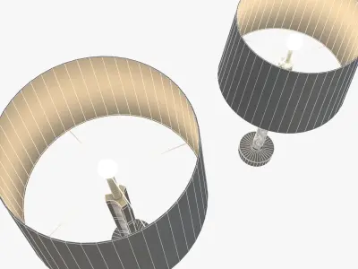 Vaughan - Deco Glass Column Table Lamps 3D model