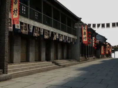 Chinese Creek reed scene 3D model