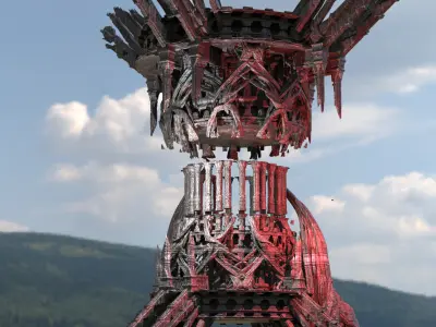 Pillar of Acadia city tower 3D model
