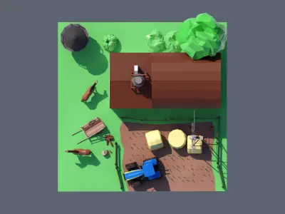 land 65A Low-poly 3D model