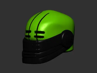 helmet high poly sculpt 3d printable ver 7 3D model 3D model 153