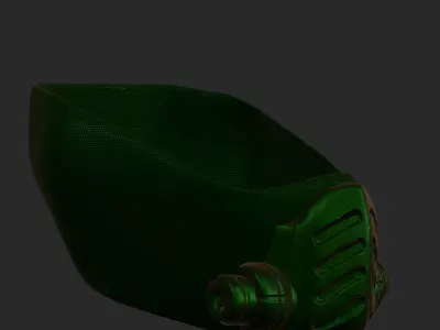 Gas mask helmet 3d model scifi Low-poly  Low-poly 3D model
