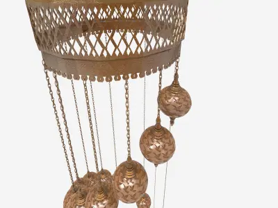 Nostalgic Living Room Chandelier 3D model