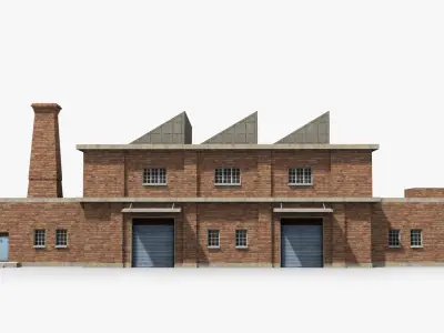 Factory xx19 Low-poly 3D model
