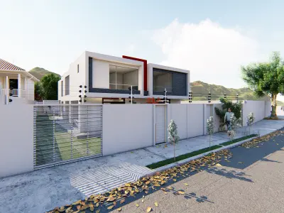 Two beautiful minimalist homes  3D model