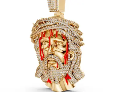 Jesus Pendant  3D print model 3D print model