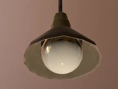 Pendant Lamp Vintage - Low Poly PBR Game Ready Low-poly 3D model
