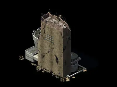 Different dimension - architecture - ruins 07 3D model