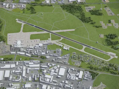 Vilnius - Airport - VNO Low-poly 3D model